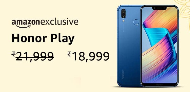India Desire : Honor Play Amazon Great Indian Sale Price @Rs 13999 + Extra 10% Off Via HDFC Card [Flat Rs 5000 Off]